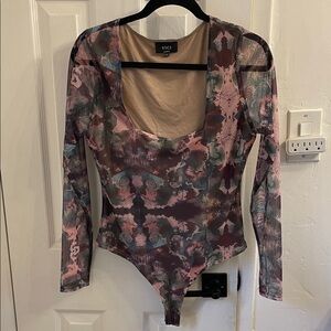 Vici Artistic Print Long Sleeve Bodysuit